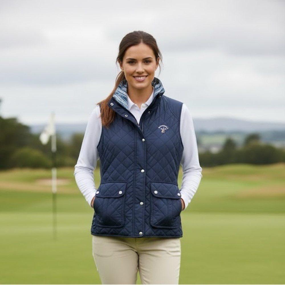 Peter Millar , WATERVILLE 1889, Crown Diamond Quilted Reversible Golf Vest, XS?